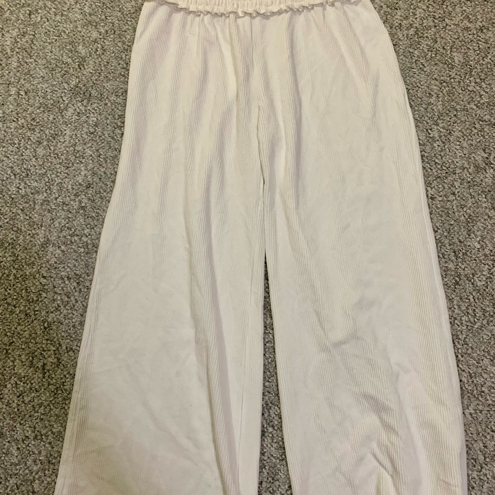 Ocean Drive Cream Wide-Leg Pants